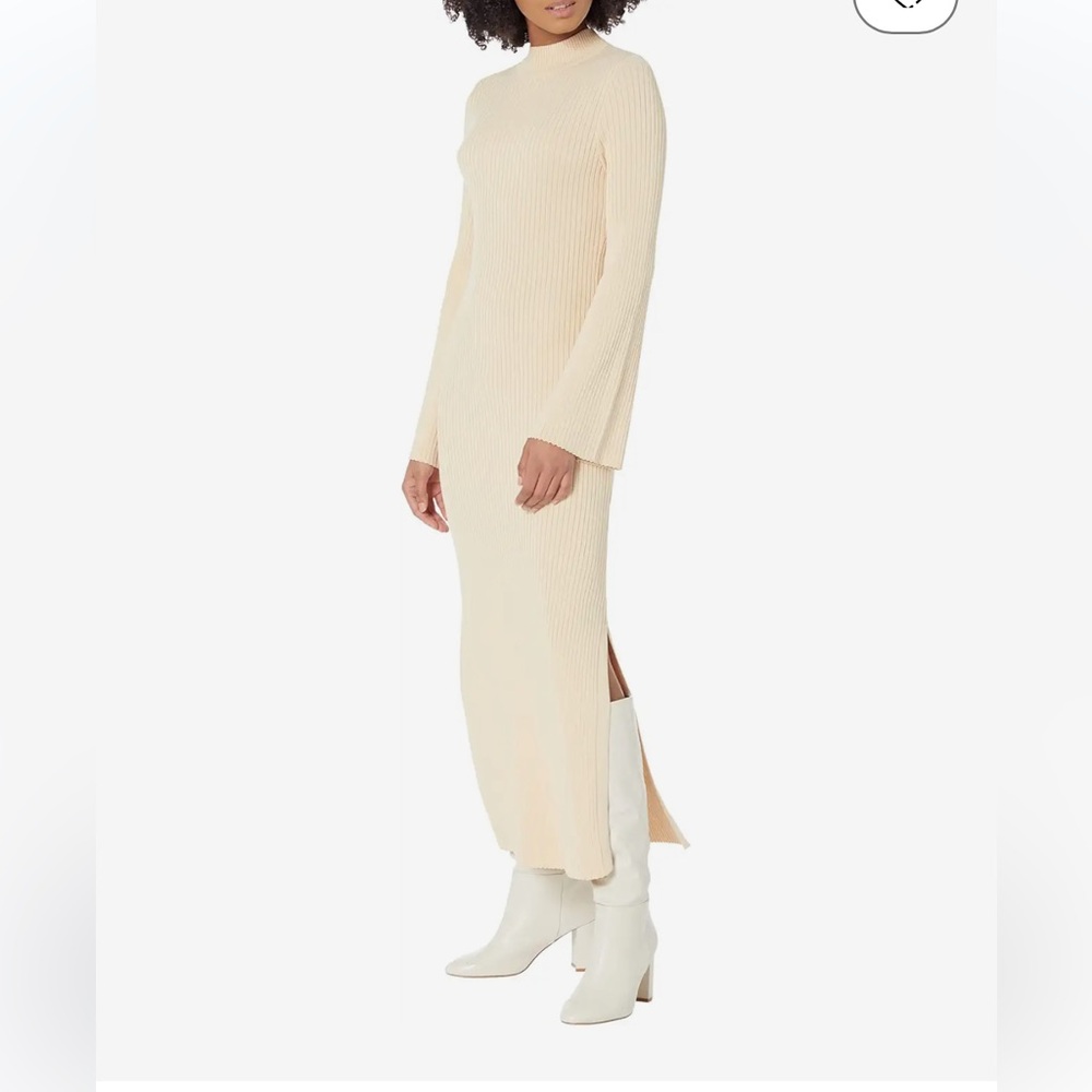 Line & Dot Cream Midi Dress